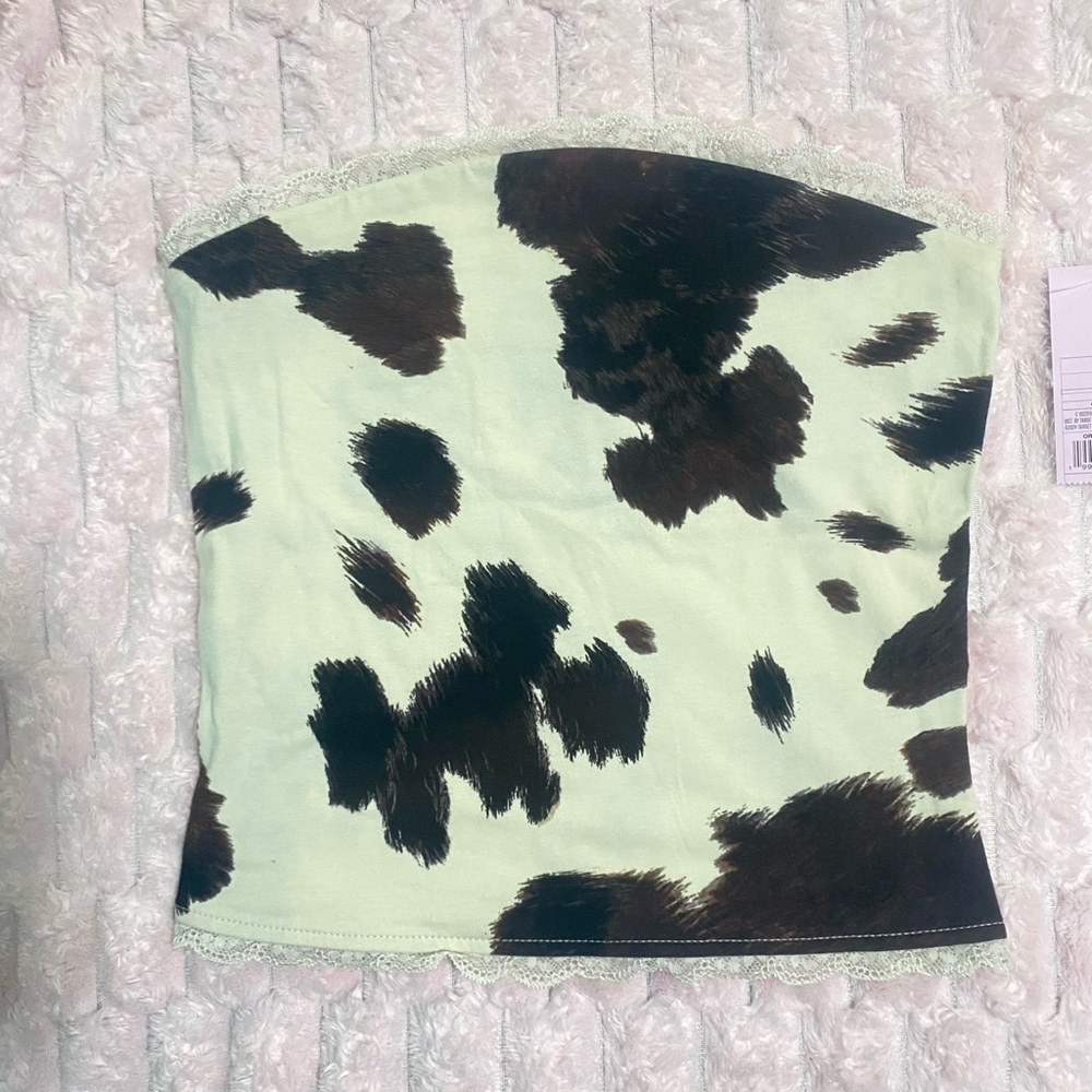 Cow print tube top